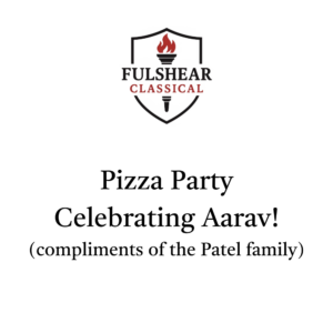 5 Thursday - Pizza Party Celebrating Aarav